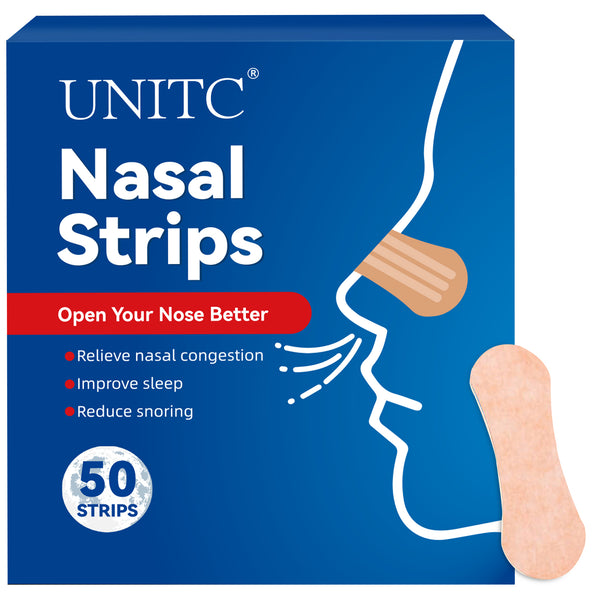 Nasal Strips for Breathing (50 Count) - Nose Strips for Snoring & Sleeping, Improve Athletic Perfomence, Instant Reduces Nasal Congestion - Universal Fit, Extra Strength
